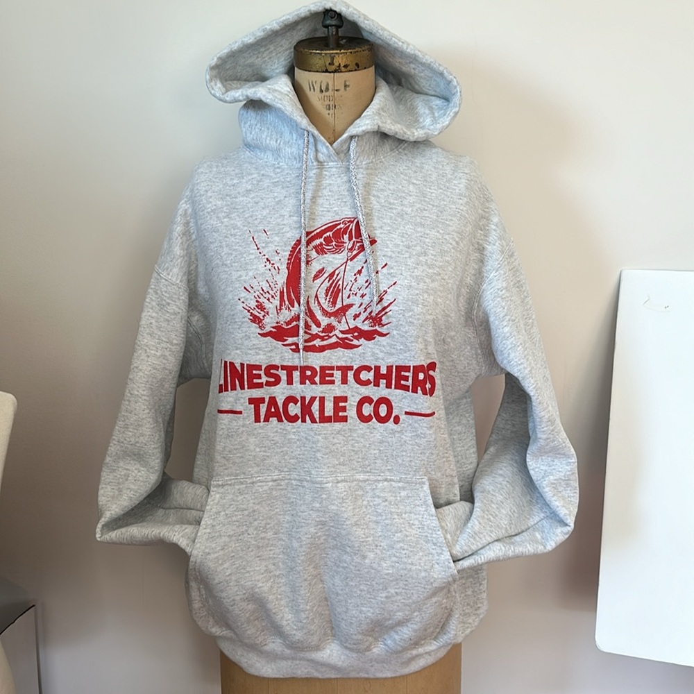 Hoodie Linestretchers Tackle Co Novelty sweatshirt gray L